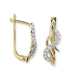 Myra Gold Zirkon Taşlı 14 Ayar Altın Küpe