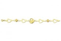 Altın kalpli Bileklik Blk00134 Melis Gold