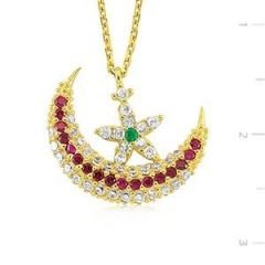 GUMUSH Altın Kaplama Hilal Kolye | PND47155012