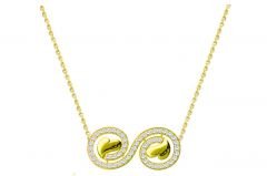 Altın Sonsuzluk Ve Kalpli Kolye Kly000479 Melis Gold