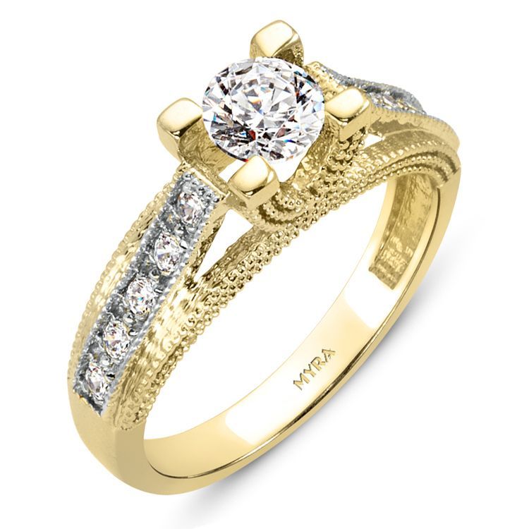 Myra Gold Zirkon Taşlı Tektaş Alyans