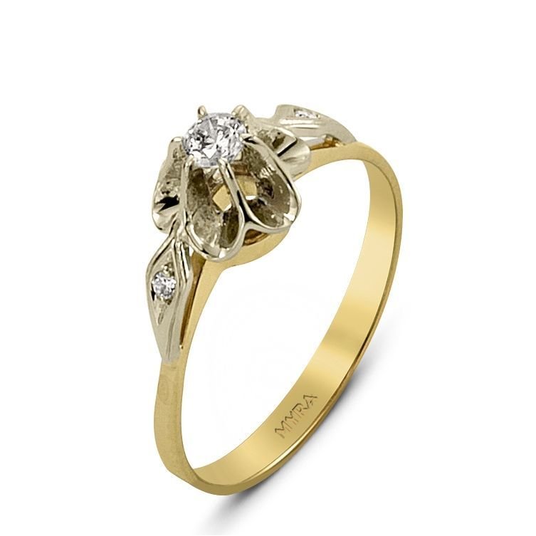 Myra Gold Zirkon Taşlı 14 Ayar Altın Yüzük