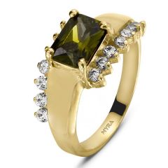 Myra Gold Peridot Taşlı Altın Fantazi Yüzük