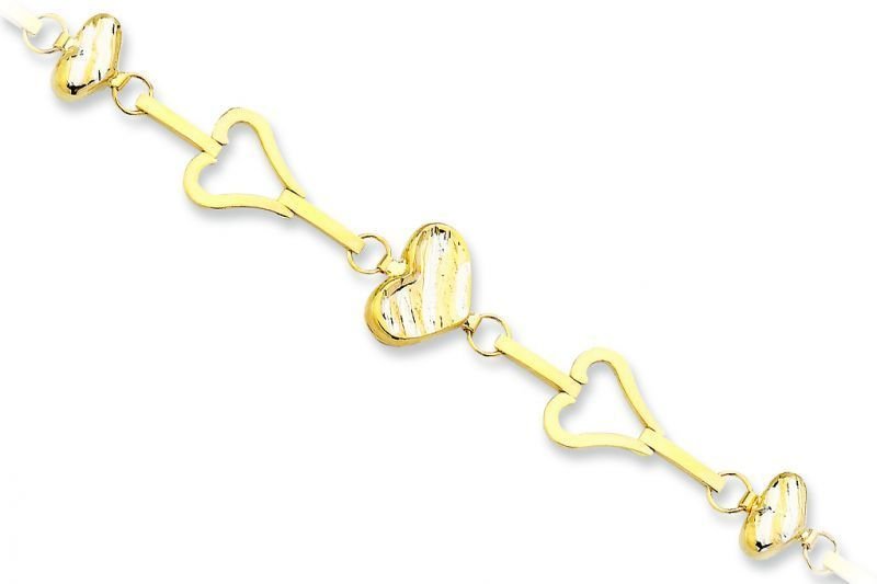 Altın kalpli Bileklik Blk00143 Melis Gold