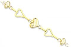 Altın kalpli Bileklik Blk00143 Melis Gold