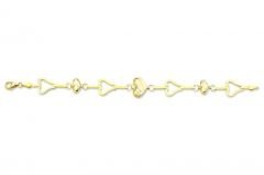 Altın kalpli Bileklik Blk00143 Melis Gold
