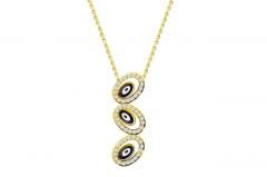 Altın Nazar Boncuklu Kolye Melis Gold KLY00489