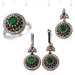 GUMUSH Zümrüt Taşlı Otantik Set | SET65138002