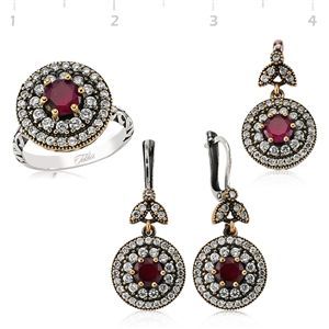GUMUSH Yakut Taşlı Otantik Set | SET65138004