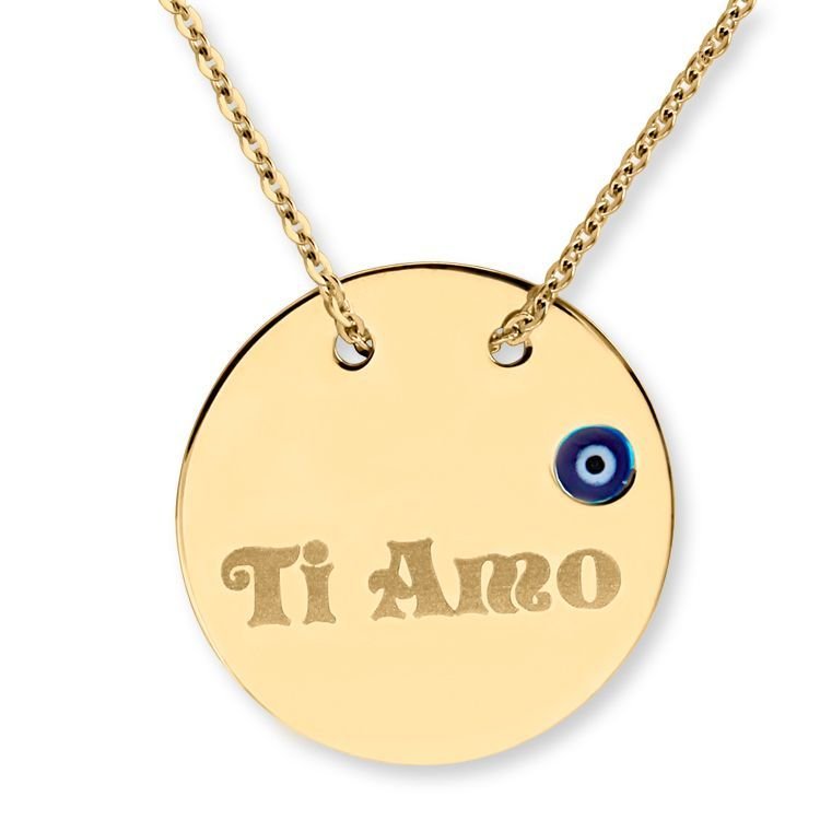 Myra Gold 14 K Altın Trend Plaka Kolye