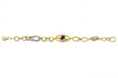Altın Taşlı Yıldız Bileklik Blk20038  Melis Gold