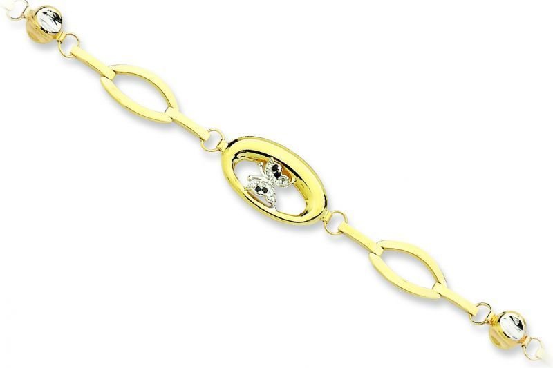 Altın Taşlı Kelebek Bileklik Blk20039  Melis Gold