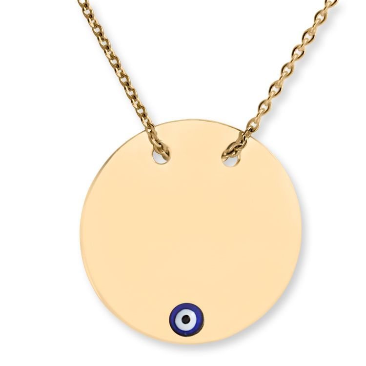 Myra Gold 14 K Altın Plaka Kolye (Serbest Yazı Alanı)