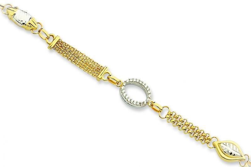 Altın Taşlı Bileklik Blk20041  Melis Gold