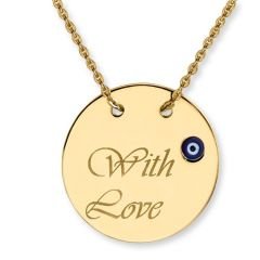 Myra Gold 14 Ayar With Love Plaka Kolye