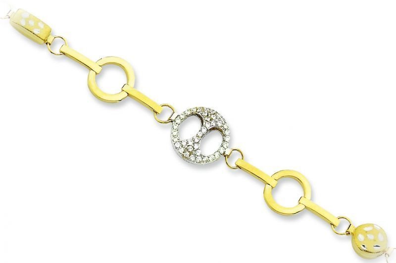 Altın Taşlı Bileklik Blk20046  Melis Gold