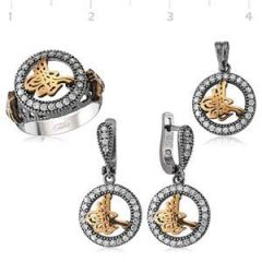 GUMUSH Zümrüt Taşlı Otantik Set | SET65138007