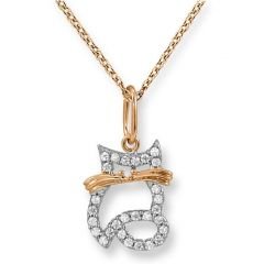 Myra Gold Zirkon Taşlı Kedi Kolye