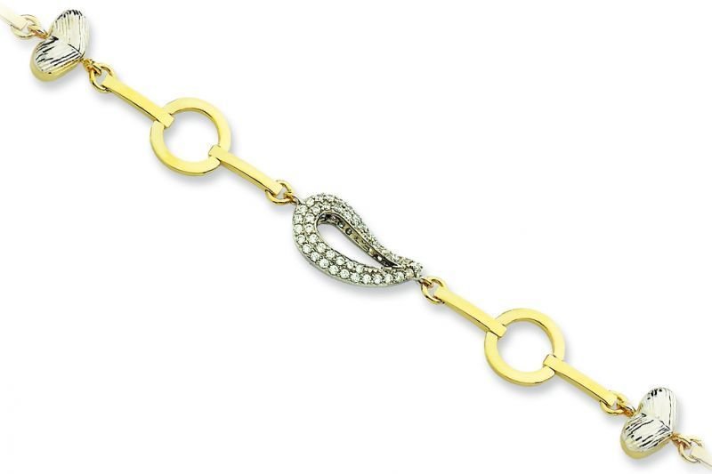 Altın Taşlı Bileklik Blk20048  Melis Gold