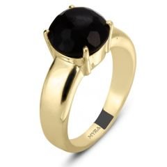 Myra Gold 14 K Altın Onyx Taşlı Fantazi Yüzük