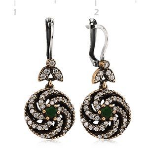 GUMUSH Zümrüt Taşlı Otantik Küpe | SET65138009-E