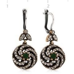 GUMUSH Zümrüt Taşlı Otantik Küpe | SET65138009-E