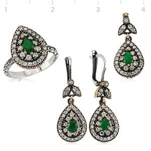 GUMUSH Zümrüt Taşlı Otantik Set | SET65138010