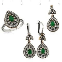 GUMUSH Zümrüt Taşlı Otantik Set | SET65138010