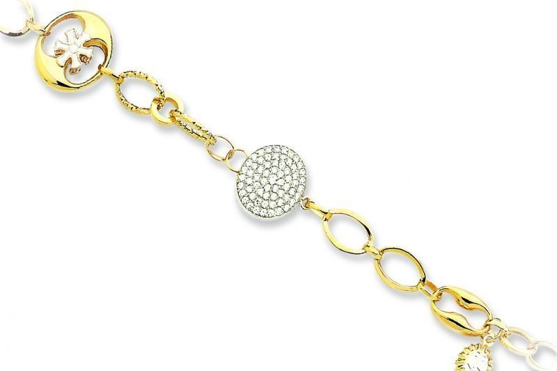 Altın kartanesi Taşlı Bileklik Blk20066 Melis Gold