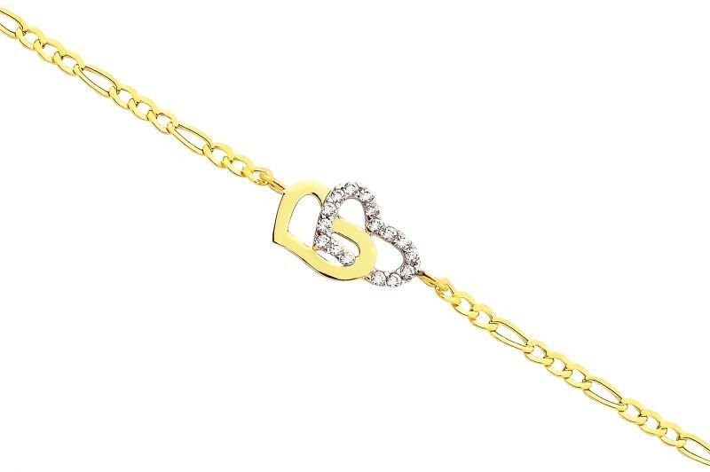 Altın Kalpli Bileklik Zb000035 Melis gold