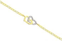 Altın Kalpli Bileklik Zb000035 Melis gold