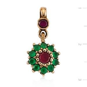 GUMUSH Zümrüt ve Yakut Taşlı Otantik Kolye | SET65138014-P
