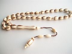 Kuka Üzerine Fildişi İşlemeli Sanat Eseri Tesbih