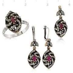 GUMUSH Yakut Taşlı Otantik Set | SET65138016