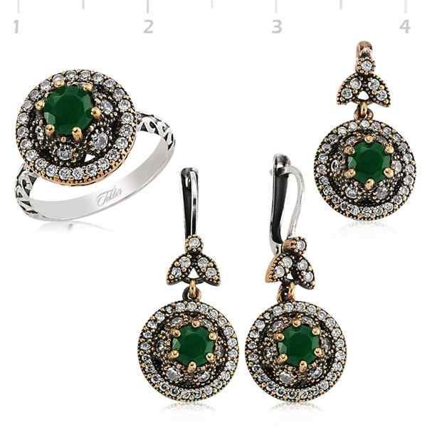 GUMUSH Zümrüt Taşlı Otantik Set | SET65138017
