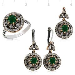 GUMUSH Zümrüt Taşlı Otantik Set | SET65138017
