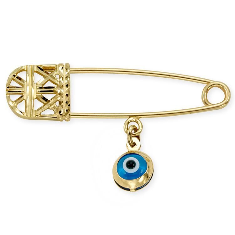 Myra Gold 14 K Nazar Taşlı Bebek İğnesi