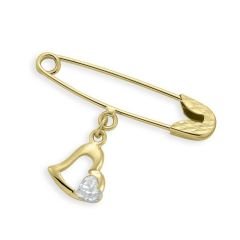 Myra Gold Kalp Figürlü Bebek İğnesi