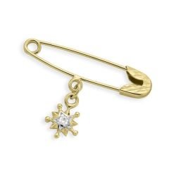 Myra Gold Zirkon Taşlı Bebek İğnesi