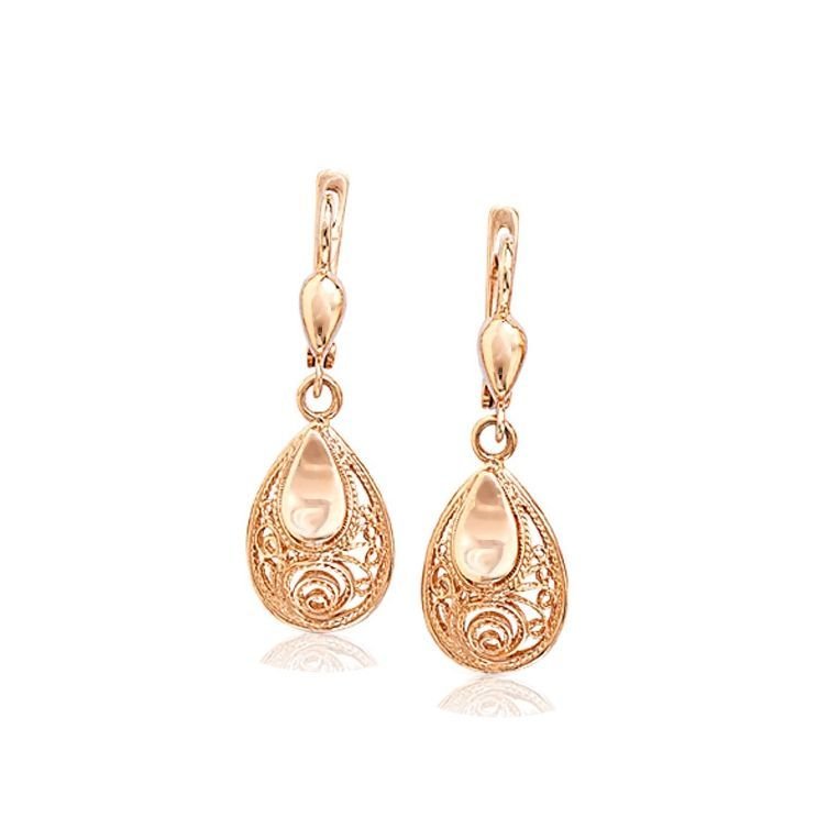 Myra Gold 14 Ayar Altın Saraylı Küpe