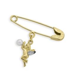 Myra Gold Melek Figürlü Bebek İğnesi