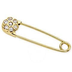 Myra Gold 14 K Zirkon Taşlı  Bebek İğnesi