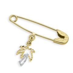 Myra Gold Palmiye Figürlü Bebek İğnesi