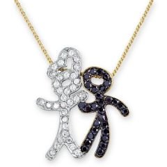 Myra Gold 14 K Altın, Taşlı Çöp Adam & Kadın