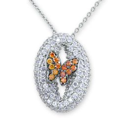 Myra Gold Taşlı Daire İçinde Kelebek Kolye