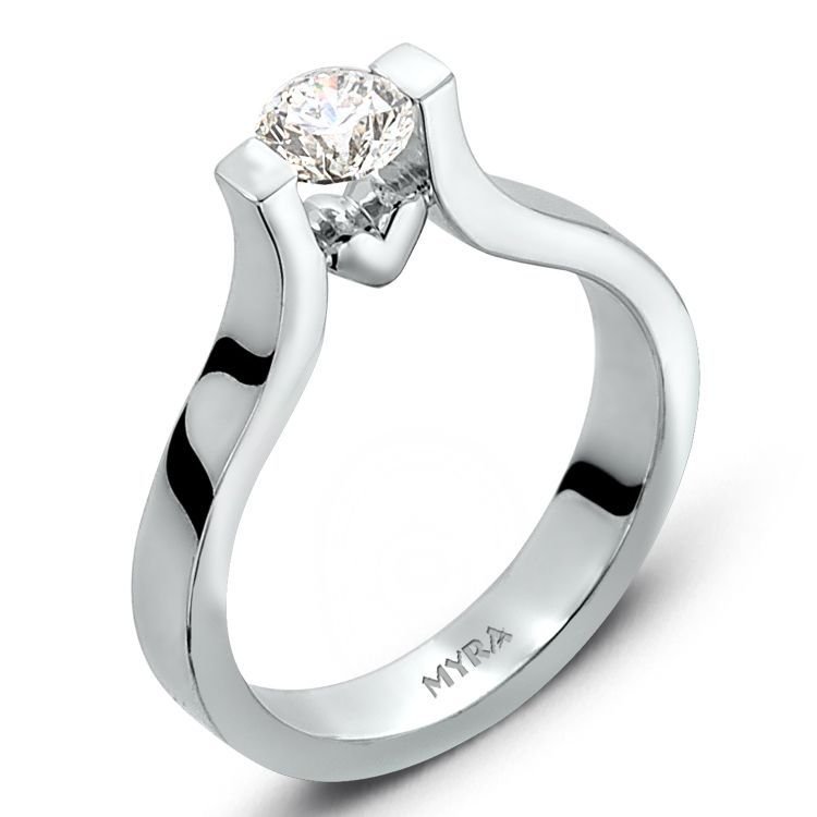 Myra Gold 0.47 Ct. İki Tırnaklı Pırlanta Tektaş Yüzük
