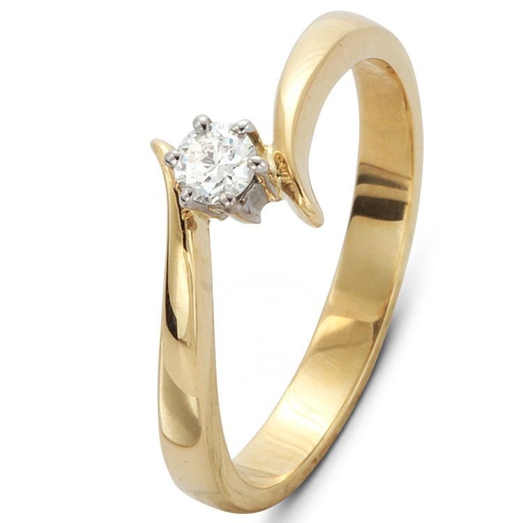 Myra Gold 0.16 Ct. 18 Ayar Altın Tektaş Pırlanta Yüzük