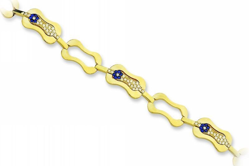 Altın Taşlı Bileklik Blk20124 Melis Gold