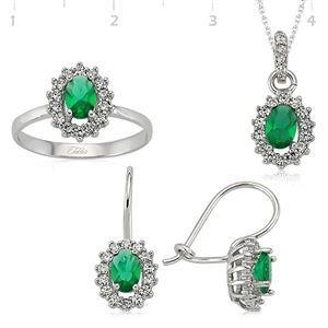 GUMUSH 925 Gümüş Zirkon Taşlı Set | ST1750003