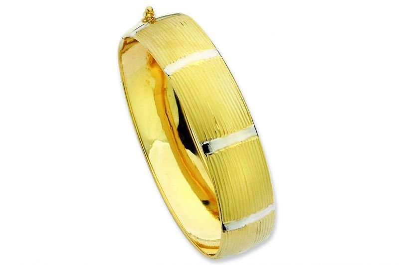 Altın Sade Kelepçe Bilezik Blz20062 Melis Gold